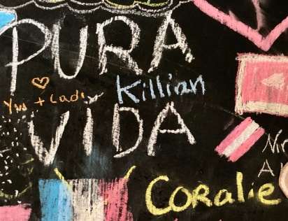 Pura Vida Coralie, Chalkboard Art in My Hostel